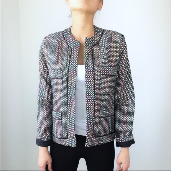 SilkLand Jackets & Blazers - SILK Collarless tweed jacket